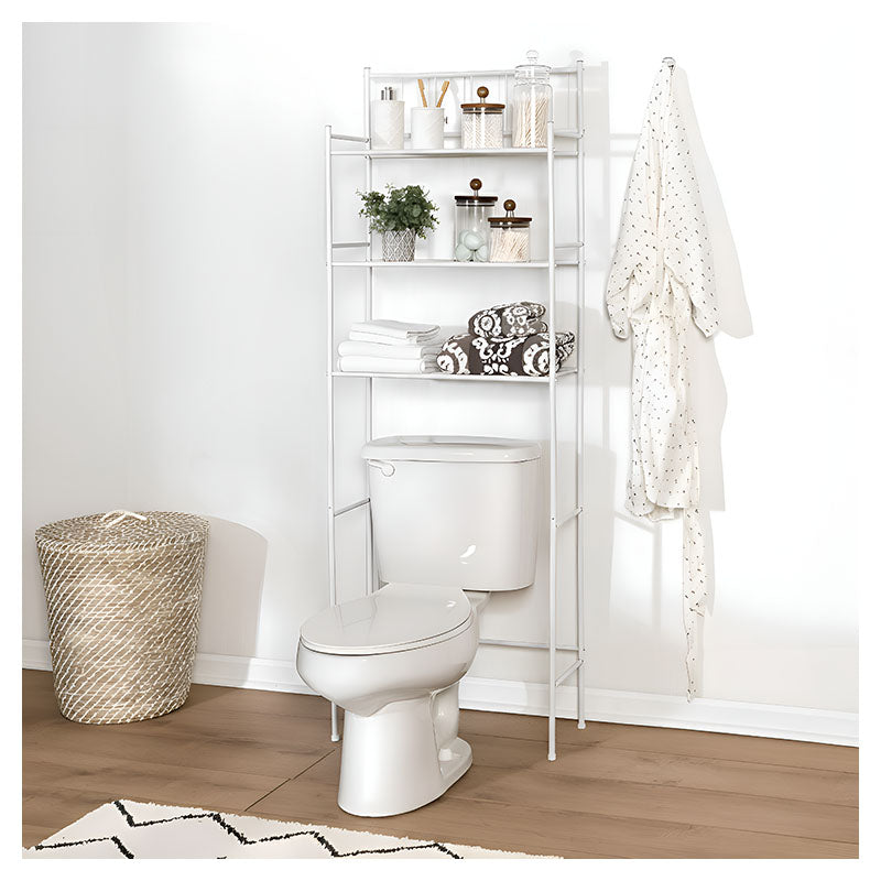 Estante organizador metálico 3 niveles 59 x 24.5 x 163 cm blanco