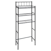 Estante organizador metálico 3 niveles 59 x 24.5 x 163 cm negro mate