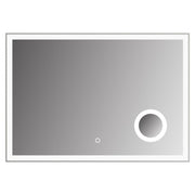 Frameless Rectangular LED Fogless Mirror 100 x 70 cm Aqua Nuova