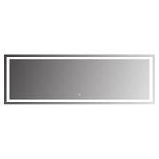 Rectangular frameless anti-fog LED mirror 150 x 50 cm Aqua Nuova