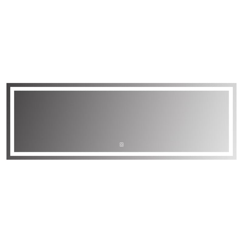 Espejo led rectangular antiempañante sin marco 150 x 50 cm Aqua Nuova