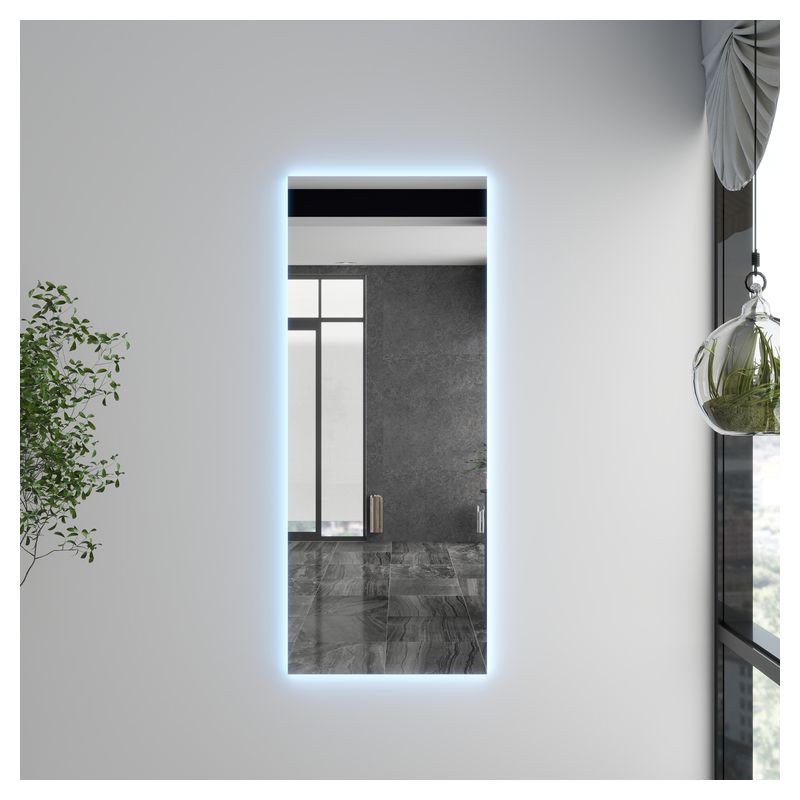 Espejo led rectangular retroiluminado antiempañante sin marco 150 x 60 cm Aqua Nuova