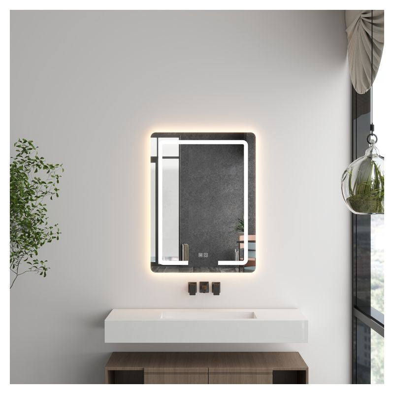 Espejo led rectangular sin marco 80 x 60 cm antienpañante Aqua Nuova
