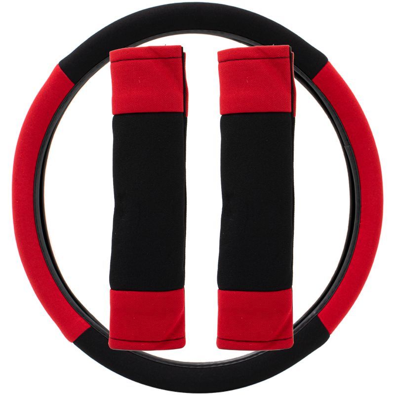 Kit cubreasientos Doral negro y rojo 11 piezas Majic