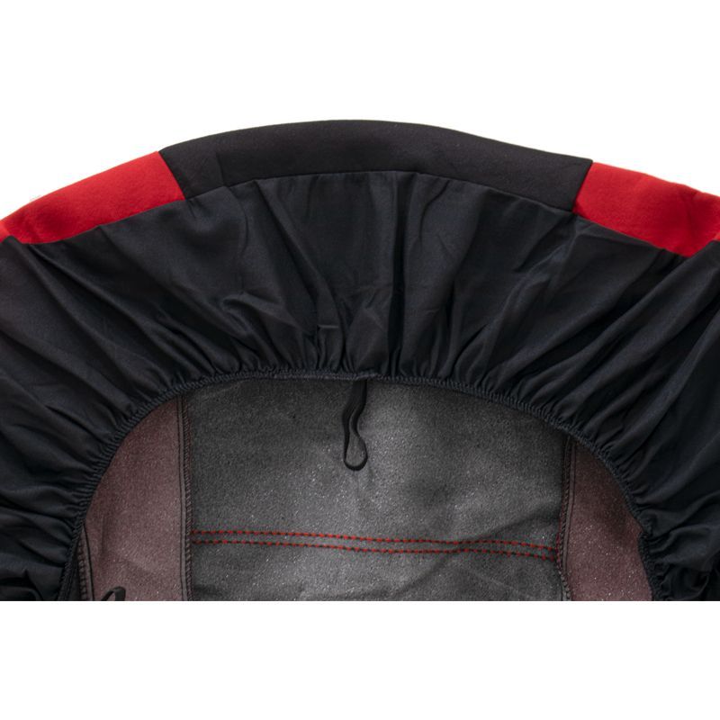 Kit cubreasientos Doral negro y rojo 11 piezas Majic