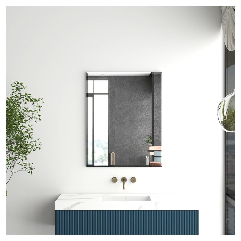 Espejo rectangular pulido sin marco 40 x 50 cm Aqua Nuova
