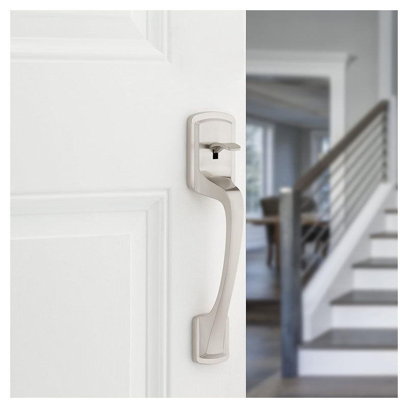Trigger handle Prague satin nickel brass