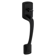 Prague lever handle with rosette, matte black brass