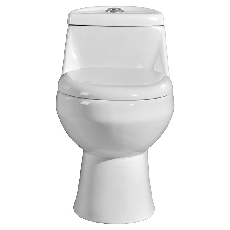 Senio One-Piece Elongated Toilet White Dual Flush 4 and 6 L Aqua Nuova