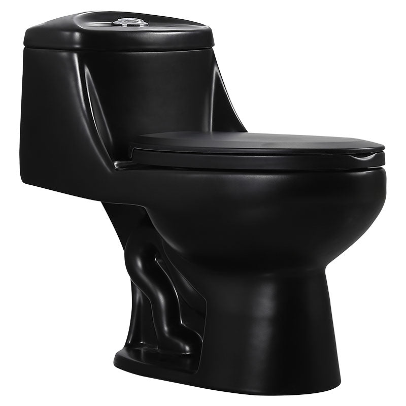 Aqua Nuova Senio Max Elongated Matte Black One-Piece Dual Flush Toilet 4/6L