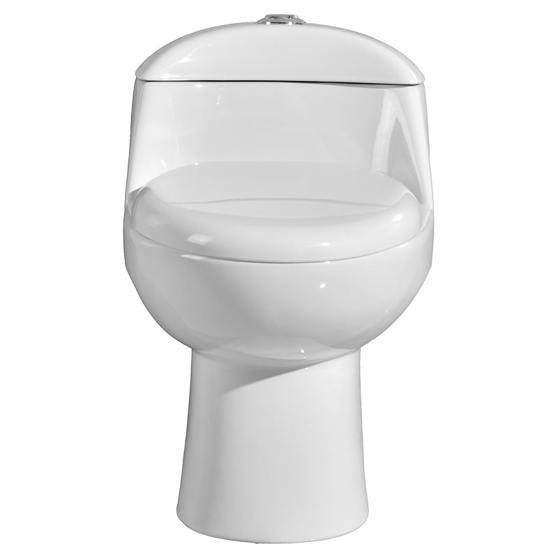 Ronco one-piece elongated white toilet, dual flush 4 and 6 L Aqua Nuova