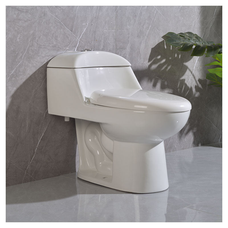 Ronco one-piece elongated white toilet, dual flush 4 and 6 L Aqua Nuova