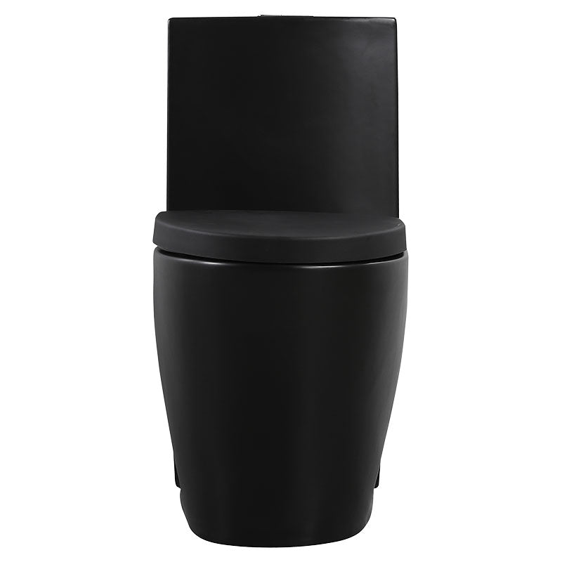 Inodoro Taro una pieza negro mate elongado descarga doble 4 y 6 L Aqua Nuova