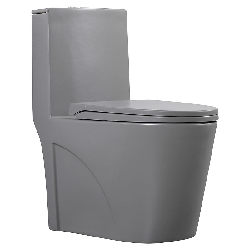 Taro One-Piece Elongated Matte Grey Toilet Dual Flush 4 and 6 L Aqua Nuova