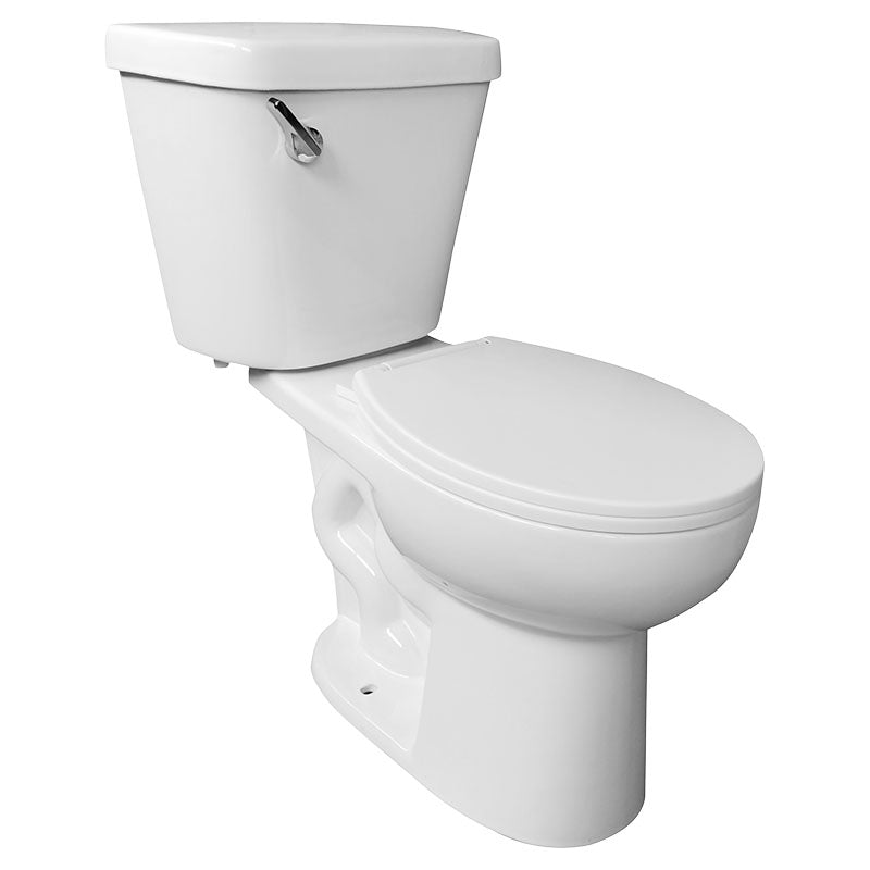 Inodoro Platani dos piezas blanco redondo descarga sencilla 6 L Aqua Nuova