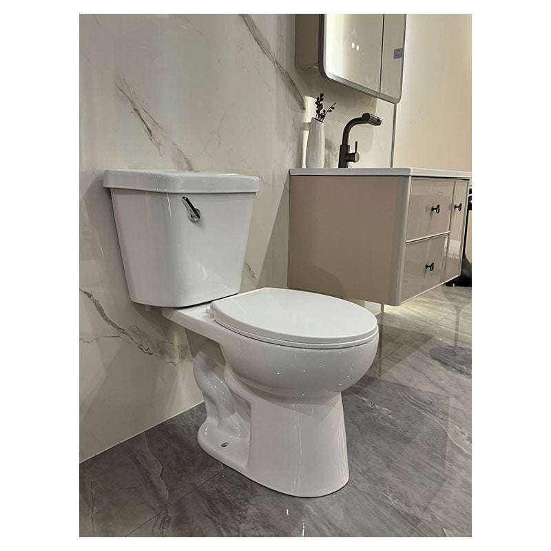 Inodoro Platani dos piezas blanco redondo descarga sencilla 6 L Aqua Nuova