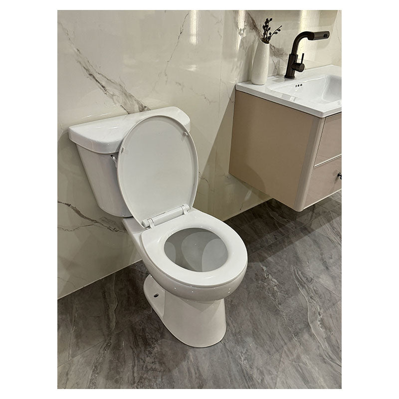 Inodoro Platani dos piezas blanco redondo descarga sencilla 6 L Aqua Nuova