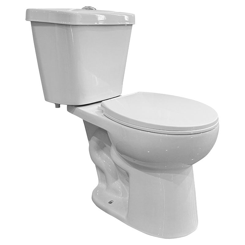 Inodoro Platani dos piezas blanco redondo descarga doble 3 y 6 L Aqua Nuova