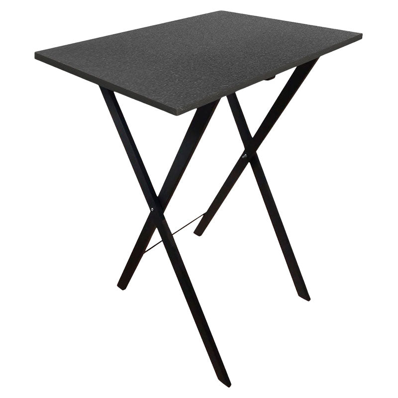 Mesa auxiliar plegable de madera Roma negra 35 x 48 x 61 cm