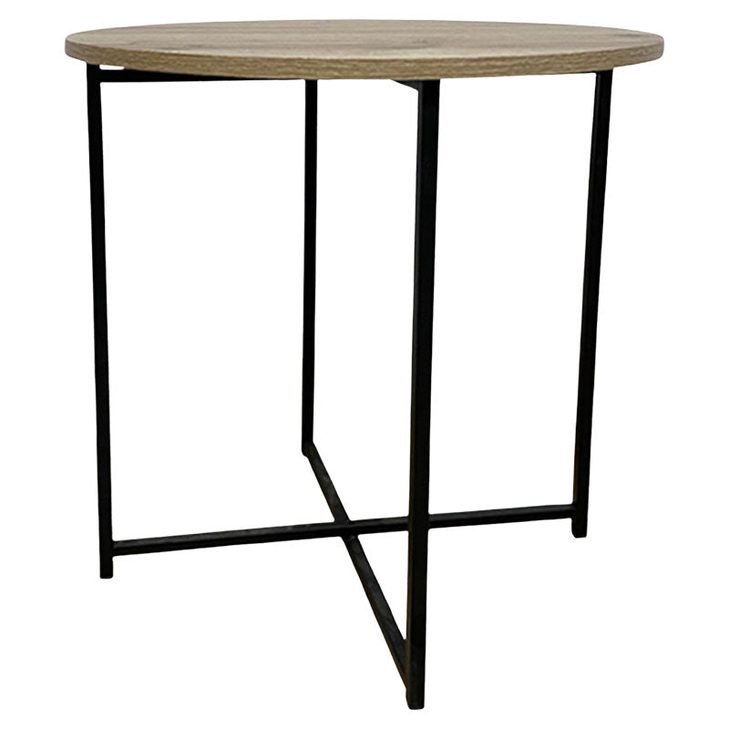 Mesa auxiliar de melamina Cirklo miel 45 x 51 cm