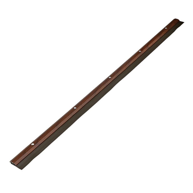 Screw-on plastic draft excluder 100 cm brown