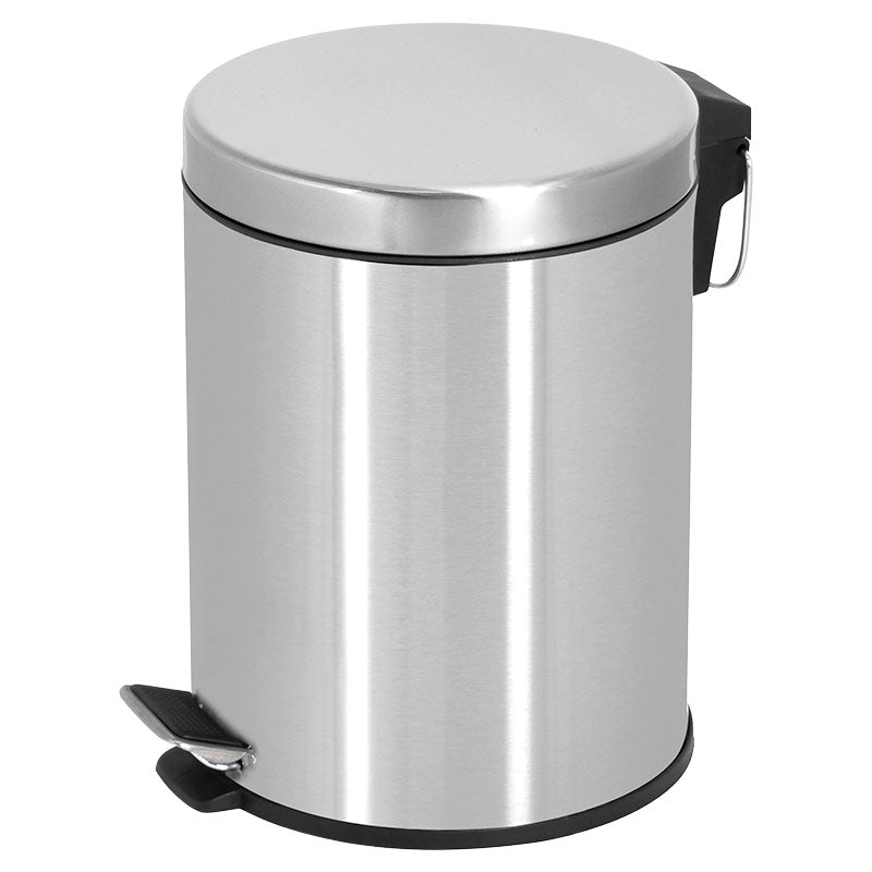Set de 3 basureros de acero inoxidable de pedal 30, 5 y 5l redondo Basic Living