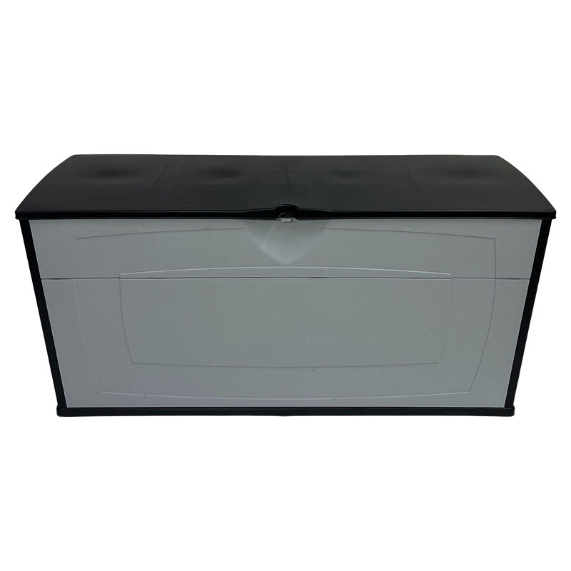 Baul plástico rectangular negro y gris 58 x 39 x 119 cm