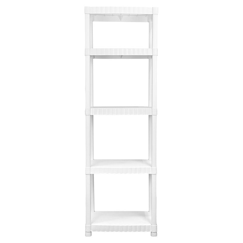 Estante plástico 5 niveles 175 x 35 x 56 cm blanco