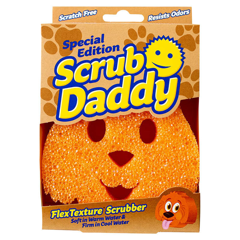 Orange zero-scratch Scrub Dog sponge