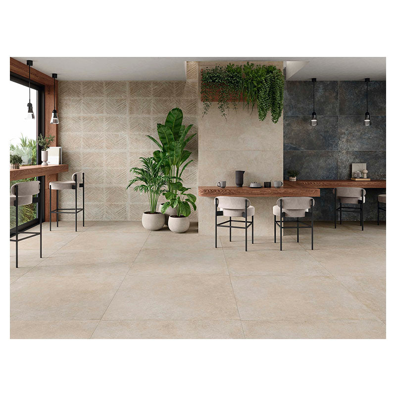 Porcelanato cuadrado Feroe greige 2,0 m²