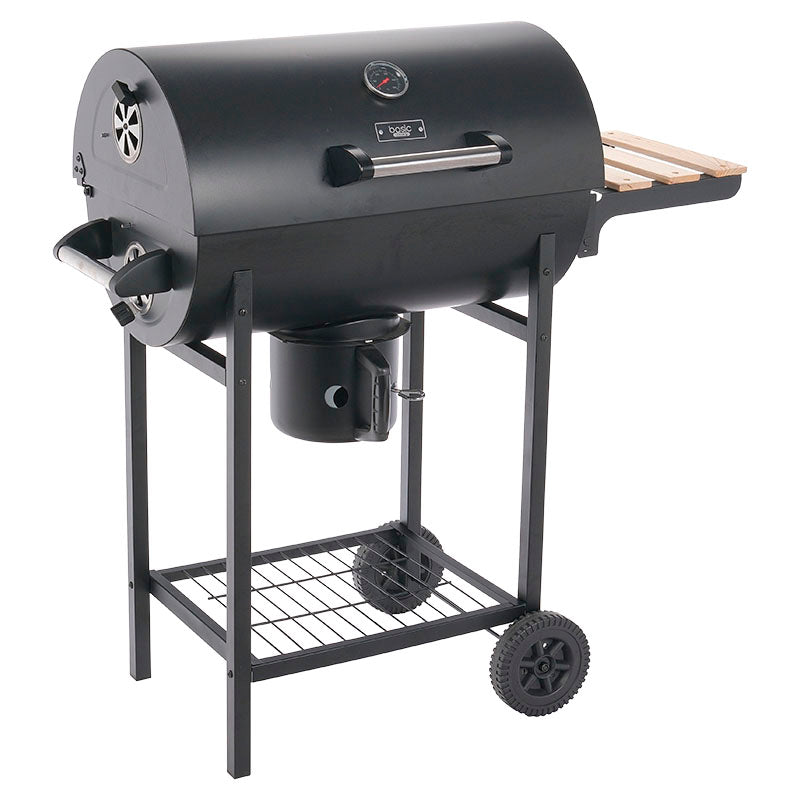 Basic Living Barrel Charcoal Grill, 1 Black Grate, 100 x 45 x 94.5 cm