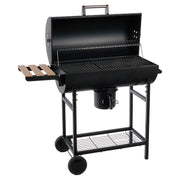 Barrel charcoal grill 1 grid black 117 x 48 x 101.5 cm Basic Living