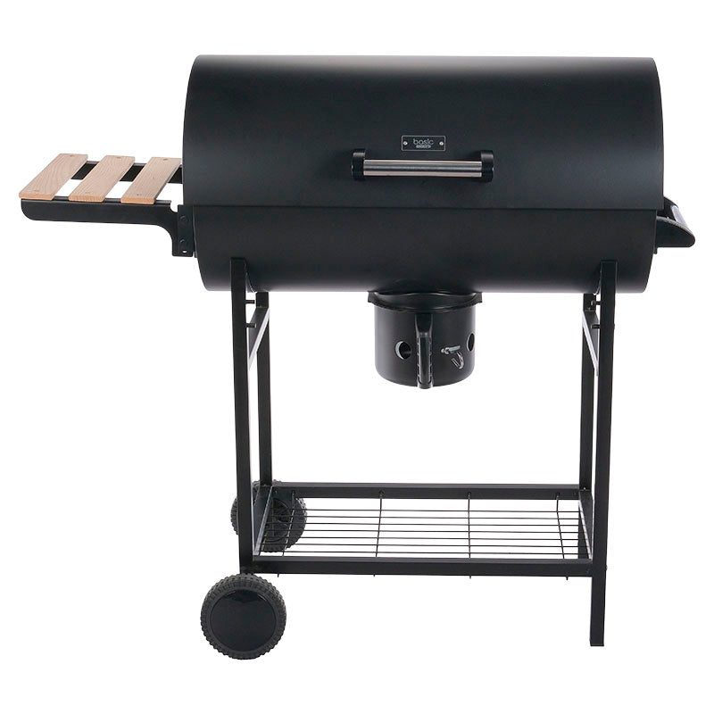 Barrel charcoal grill 1 grid black 117 x 48 x 101.5 cm Basic Living