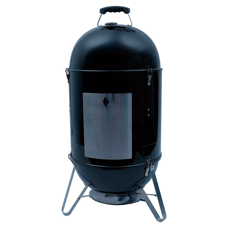 Charcoal grill and smoker, 1 black grate, 46.5 x 46.5 x 102 cm, Basic Living