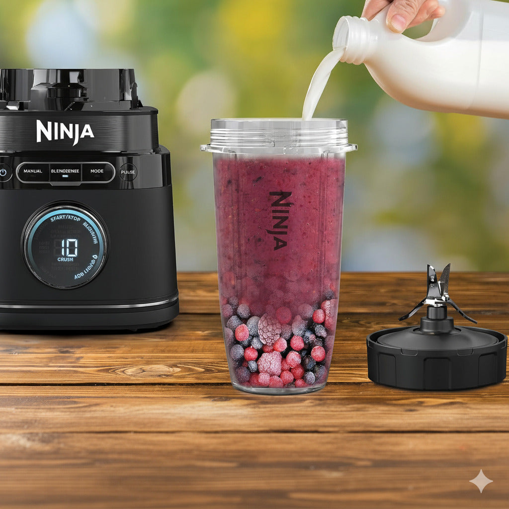 Licuadora 1.800 W 10 velocidades 2,12 litros negro con 2 vasos de 710 ml Ninja