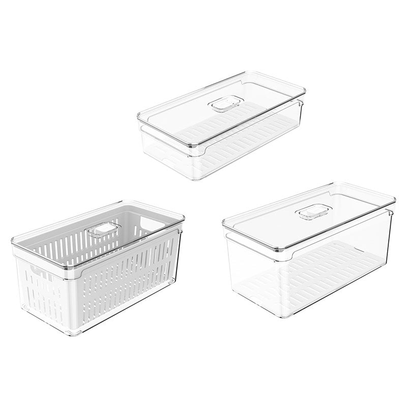 Set 3 cajas para refrigerador polietileno transparente Clear Fresh OU