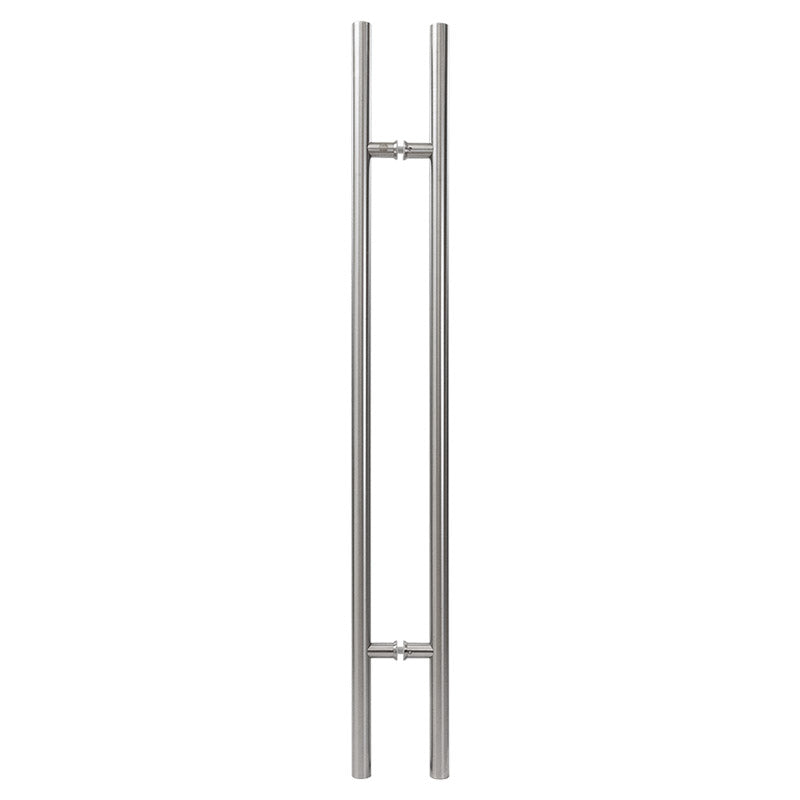 Manillón tipo H de acero para oficinas 80 x 120 cm níquel satinado