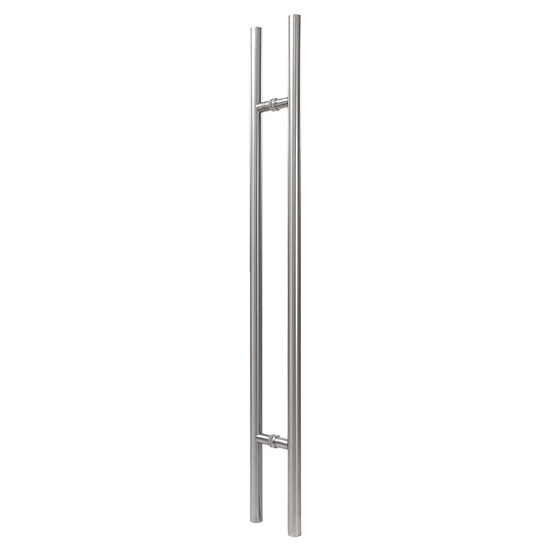 Manillón tipo H de acero para oficinas 80 x 120 cm níquel satinado