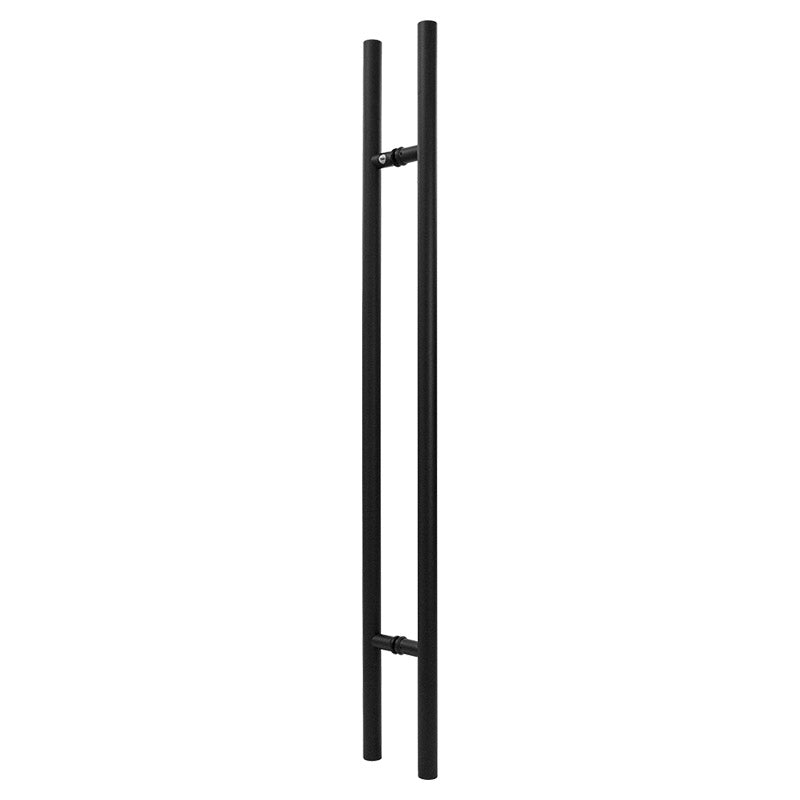 Manillón tipo H de acero para oficinas 80 x 120 cm negro mate