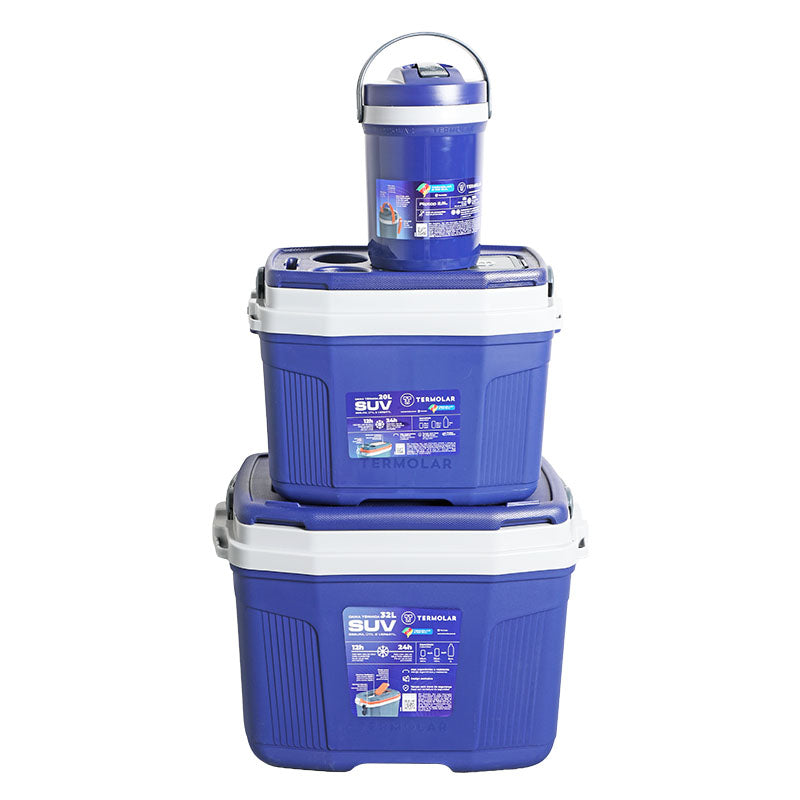 Set hielera 32 Litros azul Termolar 3 piezas