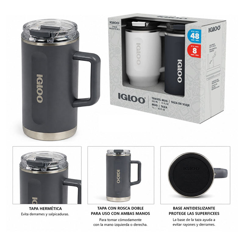 Set de 2 termos de viaje Igloo