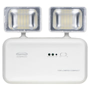 Lampara de emergencia LED comercial empotrable 2 luces 2,4 W 6000 K
