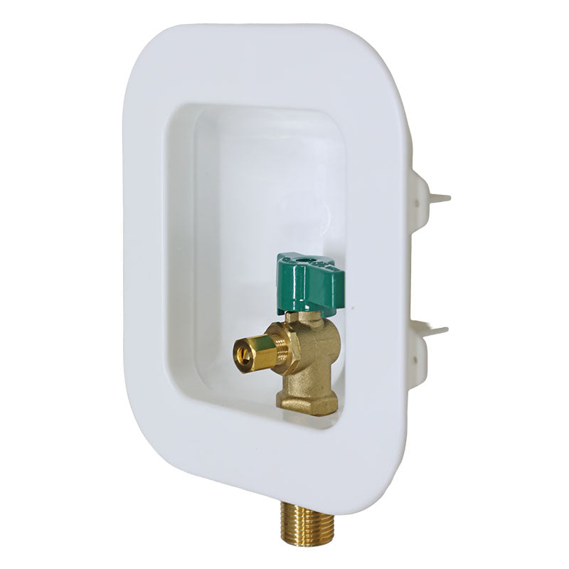 Recessed ice maker box with valves 7 x 15 x 20 cm