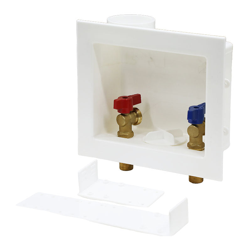 Recessed Washing Machine Box with Valves 11 x 27 x 24 cm