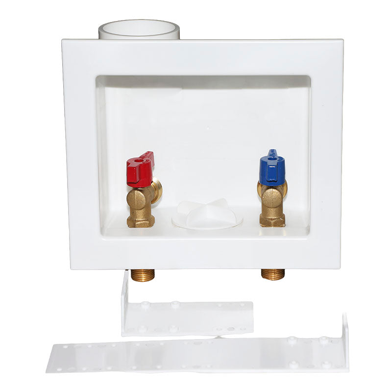 Recessed Washing Machine Box with Valves 11 x 27 x 24 cm