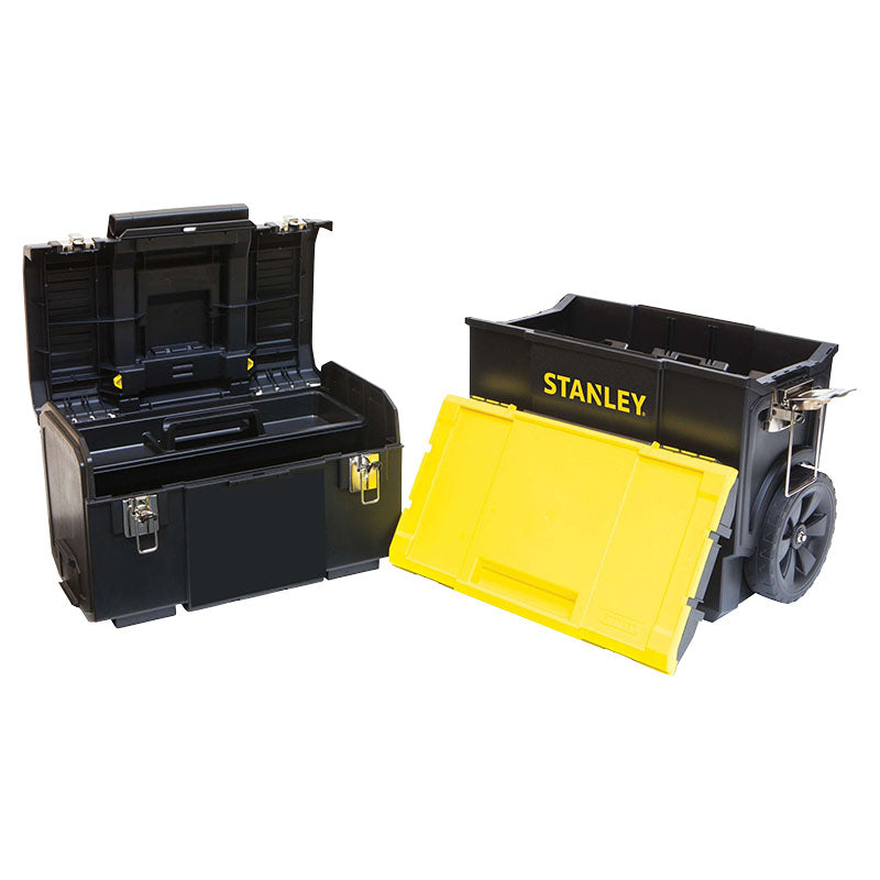 Gabinete plástico rodante 2 bandejas 18,1" x 11,6" x 24,3" Stanley