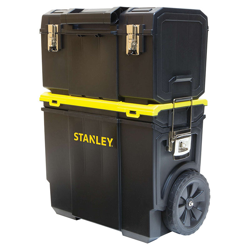 Stanley 18.1" x 11.6" x 24.3" Rolling Plastic Cabinet with 2 Trays