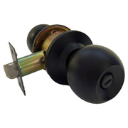Pomo con llave cerradura y pestillo acero inoxidable negro Tezza