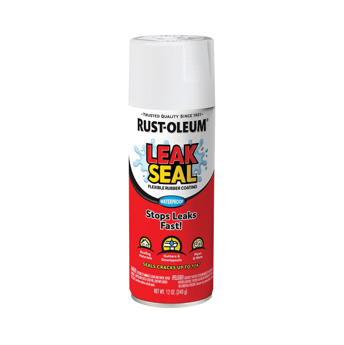 Spray tapagoteras caucho flexible multisuperficies Rust Oleum blanco 340 g