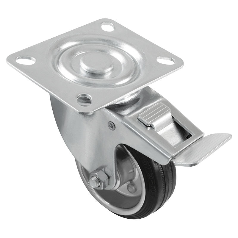 Rodin with black rubber plate snaffle bit 4.92" supports 120 kg